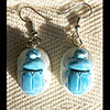 Boucle D'oreille Amulette Scarabe