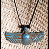Collier Pendentif Amulette Scarabe Ail