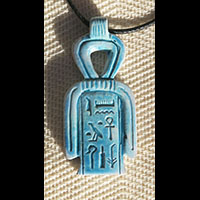 Pendentif Pharaonique : Amulette Noeud D'Isis Ou Noeud Tit En Statite - 45 Ko