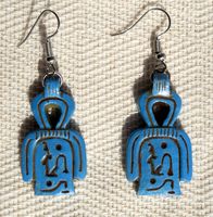 Pendentif Pharaonique Boucles D'oreilles Amulette  Noeud D'Isis Ou Noeud Tit En Statite - 32 Ko
