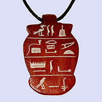Collier Amulette Tête D'Hathor En Stéatite - 38 Ko