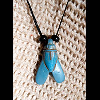 Bijoux Amulette Les 3 Mouches De Pharaon En Pierre Statite - 54 Ko
