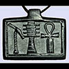 Collier Pendentif Amulette Des 3 Symboles «  Ouas, Djed Et Ankh »