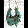 Collier Pendentif 2 Amulette Bastet Protgeant Horus