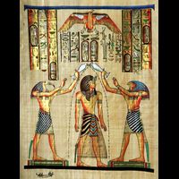 Papyrus Ramss II Recevant La Vie (Ankh) De Seth Et Horus - 28 Ko