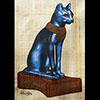 Chat gyptien : Papyrus Desse Bastet Bleu