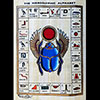 Papyrus Alphabet Hiroglyphique Avec Scarabe Aile