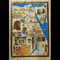 Papyrus Reprsentant Une Carte De L'Egypte Antique - 53 Ko