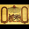 Papyrus Personnalisable Oeil D'Horus Clair Dore Avec 2 Cartouches