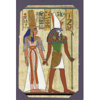 Carte Papyrus : Horus + N�fertari - 29&nbsp;Ko