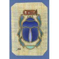 Carte Papyrus : Scarabe Bleu - 27 Ko