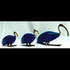Ensemble De 3 Statuettes D'Ibis, Une Des Formes Du Dieu Thot