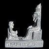 Statue Du Pharaon Horemheb Devant Le Dieu Atoum