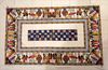Nappe Rectangulaire Pharaonique Harpiste Bleu