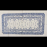 Nappe Rectangulaire Pharaonique Oie De Meidoum Blanc Et Bleu Roi - 43&nbsp;Ko