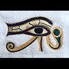 Lot De 2 Serviettes De Toilette Brodes Oeil D'Horus, 100 % Coton D'Egypte,