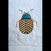 Lot De 2 Serviettes De Toilette Brodes Scarabe, 100 % Coton D'Egypte,