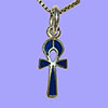 Bijoux Pharaonique Croix Ankh Avec Incrustation Lapis-Lazuli