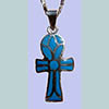 Bijoux Pharaonique Croix Ankh Avec Incrustation Turquoise