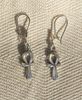 Boucles D'oreille Croix Ankh En Argent Avec Incrustation Nacre