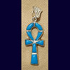 Bijoux Pharaonique Croix Ankh Avec Incrustation Turquoise