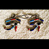 Bijoux Boucles D'oreille Oeil D'Horus (Oudjat) En Argent Avec Incrustation