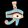 Bijoux Oeil D'Horus (Oudjat) En Argent Avec Incrustation Turquoise Et Nacre