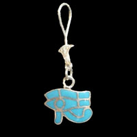 Bijoux Boucles D'oreille Oeil D'Horus (Oudjat) En Argent Avec Incrustation Turquoise - 20 Ko