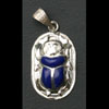 Bijoux Scarabe Bleu Lapis-Lazuli En Argent