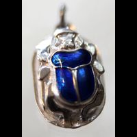 Bijoux Pharaonique Scarabe Bleu Lapis- Lazuli En Argent: 27,50 EUR - 18 Ko