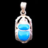 Bijoux Scarabe Bleu Turquoise En Argent