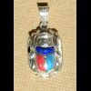 Bijoux Scarabe Cornaline, Lapis-Lazuli Et Turquoise En Argent