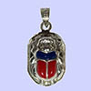 Bijoux Scarabe En Argent Avec Incrustation Lapis-Lazuli Et Cornaline