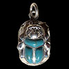 Bijoux Scarabe Bleu Turquoise En Argent