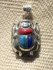 Bijoux Scarabe Bleu Turquoise En Argent