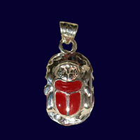 Bijoux Pharaonique Scarabe Avec Incrustation Cornaline En Argent - 30 Ko