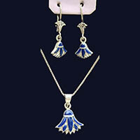 Bijoux Parure Pharaonique Lotus Argent Avec Incrustation Lapis-Lazuli - 23 Ko
