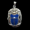Bijoux Scarabe Bleu Lapis-Lazuli En Argent
