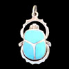 Bijoux Scarabe En Argent Avec Incrustation Turquoise