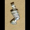Bijoux Profil De Nfertiti En Argent Avec Incrustation Nacre Sur Un Profil Et Avec Incrustation Cornaline Sur L'autre Profil