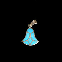 Bijoux Pharaonique Lotus Argent Avec Incrustation Turquoise - 22 Ko