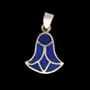 Bijoux Lotus Argent Avec Incrustation Lapis-Lazuli