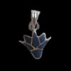 Bijoux Lotus Argent Avec Incrustation Lapis-Lazuli