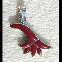 Bijoux Pharaonique Lotus Argent Avec Incrustation Cornaline Sur Une Face Et Turquoise Sur L'autre. - 46 Ko