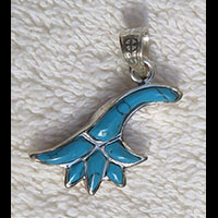 Bijoux Pharaonique Lotus Argent Avec Incrustation Cornaline Sur Une Face Et Turquoise Sur L'autre. - 46 Ko