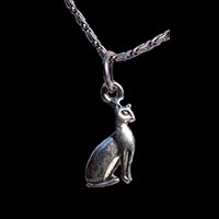 Bijoux Pharaonique : La D�esse Bastet En Argent 800/1000 - 27&nbsp;Ko
