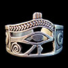 Bijoux Bague Chevalire Oeil D'Horus Argent