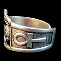 Bijoux Pharaonique: Bague Chevalire Oeil D'Horus Argent 800/1000 - 39 Ko