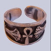 Bijoux Bague Chevalire Ankh Argent