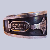 Bijoux Pharaonique: Bague Chevalire Ankh Argent 800/1000 - 37 Ko